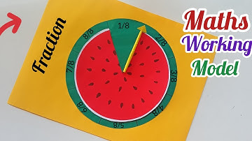Fraction Maths Working Model/ Fraction Maths Project / Maths TLM/ Maths Working Model/ Fraction TLM