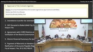 BCSD Board Meeting - September 23, 2025