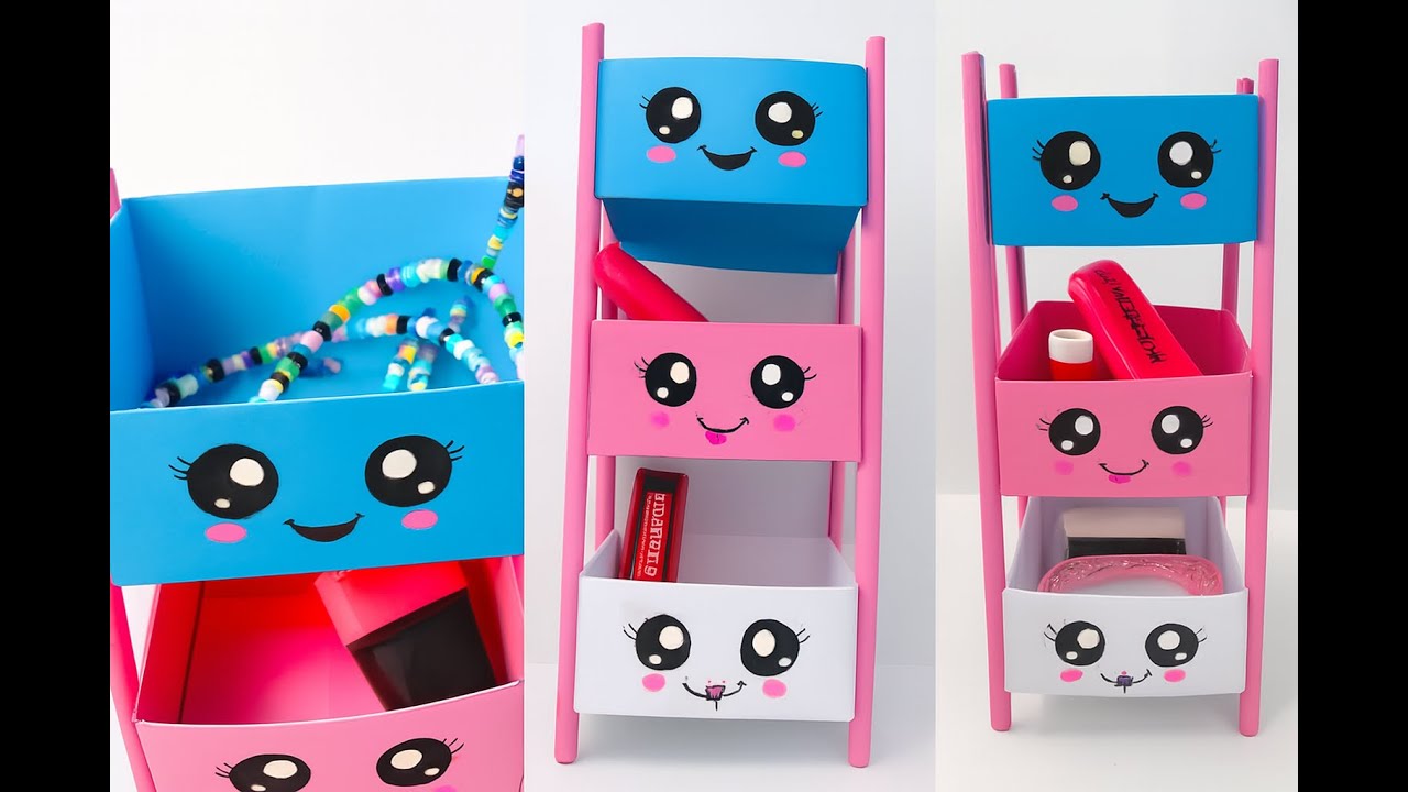 DIY miniature Paper Rack | Miniature Desk Organizer | Desk & Stationary ...