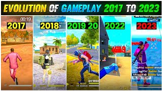 FREE FIRE GAMEPLAY STORY 2017 TO 2023 | GARENA FREE FIRE | Evolution Of  Gameplay| Oldest Memories