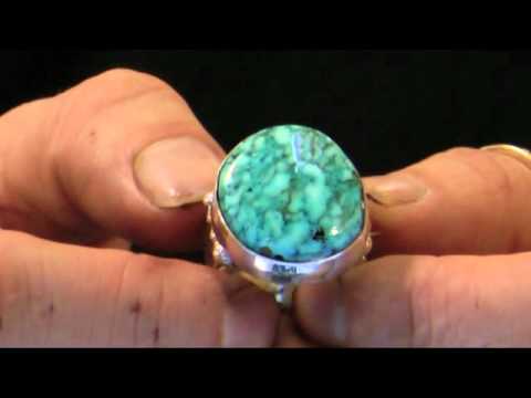 Sterling Silver Men's Sonoran Gold Turquoise Ring