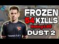 FROZEN 54 KILLS | rating:1.85 | 4-STACK (dust2) | EU FACEIT RANKED l Apr 24, 2026