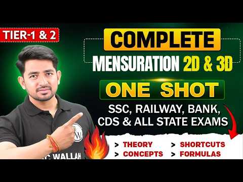 Complete Mensuration 2D & 3D | All Concepts, Formulas & Tricks | SSC, Banking & Railway Exams