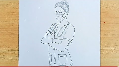 How to draw A lady doctor | step by step drawing for beginner | Doctor pencil drawing tutorial