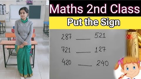 Dav School -Maths 2nd Class - Put the Sign || Nidhi mam