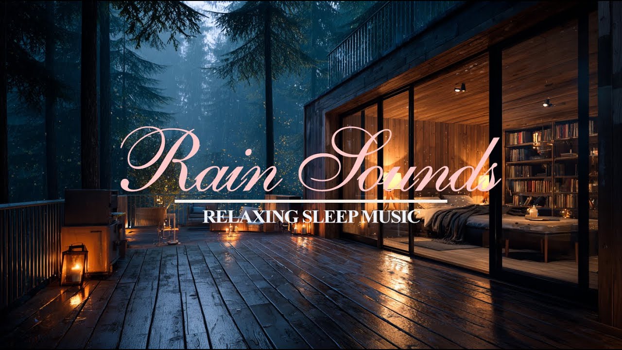 Luxury Forest Villa in the Rain | Cozy Bedroom Ambience for Deep Sleep 🌧️🌲