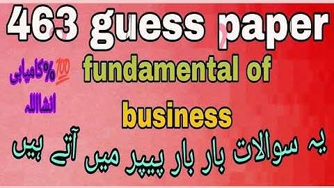 463 guess paper! aiou guess paper course code 463 #aiou #guesspaper