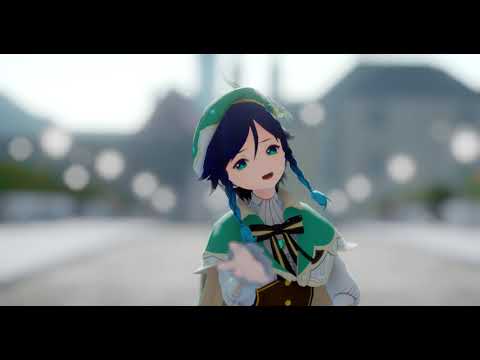 【4k/原神MMD】No title【溫迪x熒/venti x lumine】
