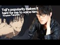 Koyasu Takehito's struggles due to Toji's popularity