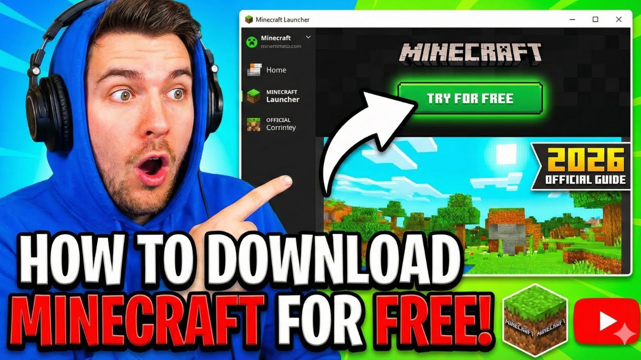 HOW TO Download and Try Minecraft for Free (Official 2026 Guide) - YouTube