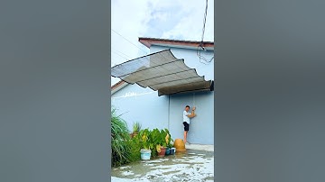 DIY Manual Retractable Sunshade Easy Light Control. #gardenshade #sunshade #gardening #outdoorliving