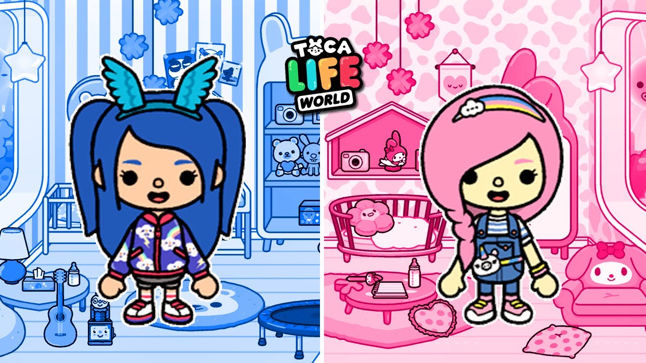 AZUL x ROSA - QUARTO de BEBÊ (Toca Life World) #LuliRarity
