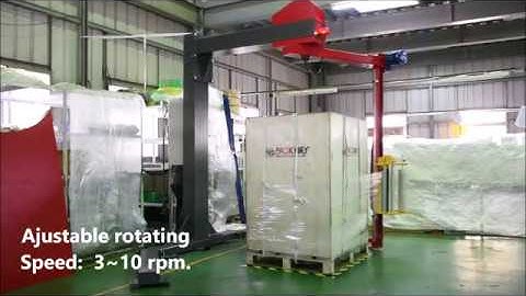 PW-1921SH Semi Automatic Rotary Arm Pallet Wrapper