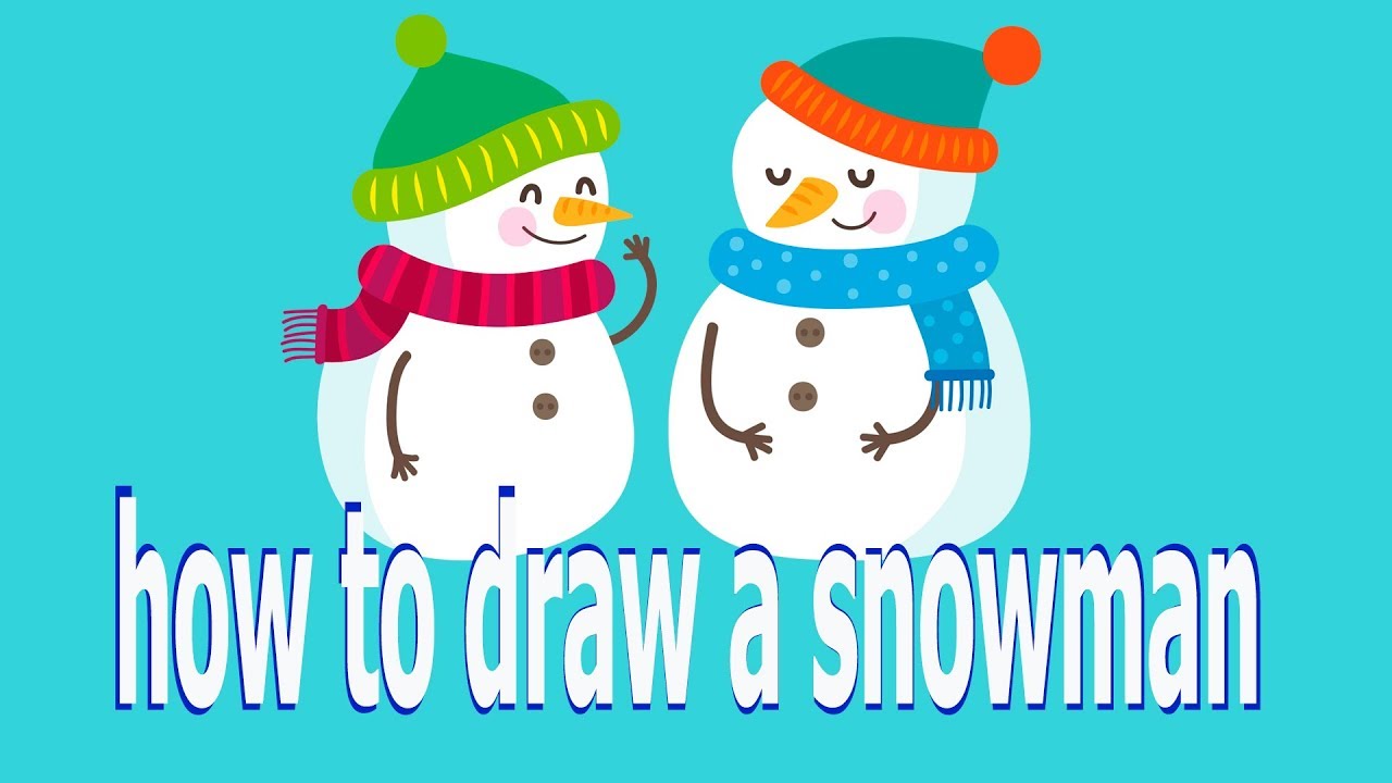 How to draw a snowman, draw two snowmen, draw a winter, #Howtodraw, #PencilTV - YouTube