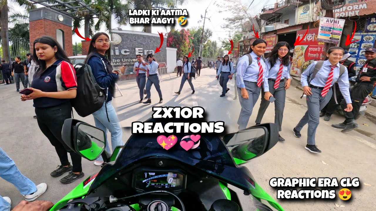 Loudest Kawasaki ZX10R In Dehradun || Kawasaki ZX10R Shocking Girls Reactions || ZX10R Wheelie On216