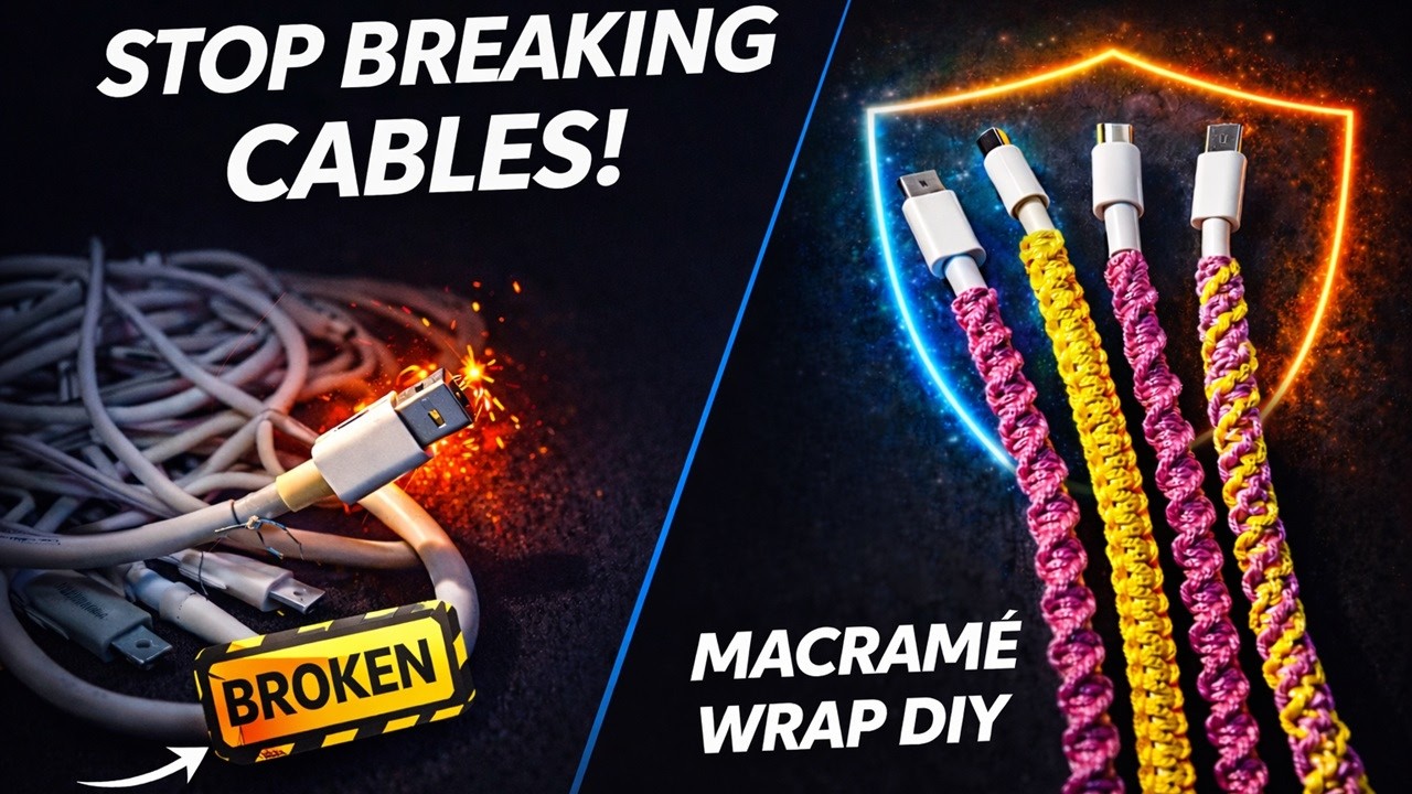 Upgrade Your Charger Cable — Macrame Wrap DIY (3 Styles)