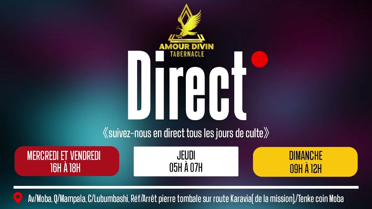 Culte du mercredi le 04/02/2025 prêché par Min Abel