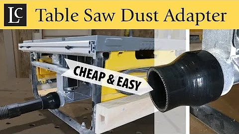 Easiest Dewalt Table Saw Shop Vac Dust Extraction Adapter - Cheap Silicone Reducer (2.5" to 1.75")