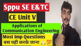 CE Unit V: Applications of Communication Engineering Most Imp Questions 🙏🏻💯