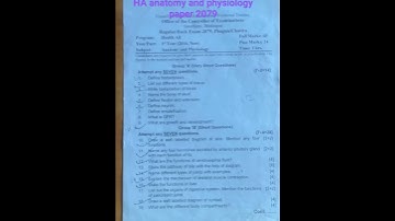 HA First year question || Anatomy and physiology 2079 #question #Notes with Nazni #youtubeshorts