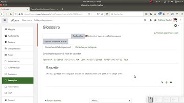 Tuto vidéo : Réaliser un glossaire avec Moodle