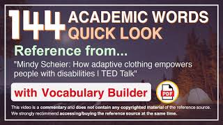 144 Academic Words Quick Look Words Ref From \