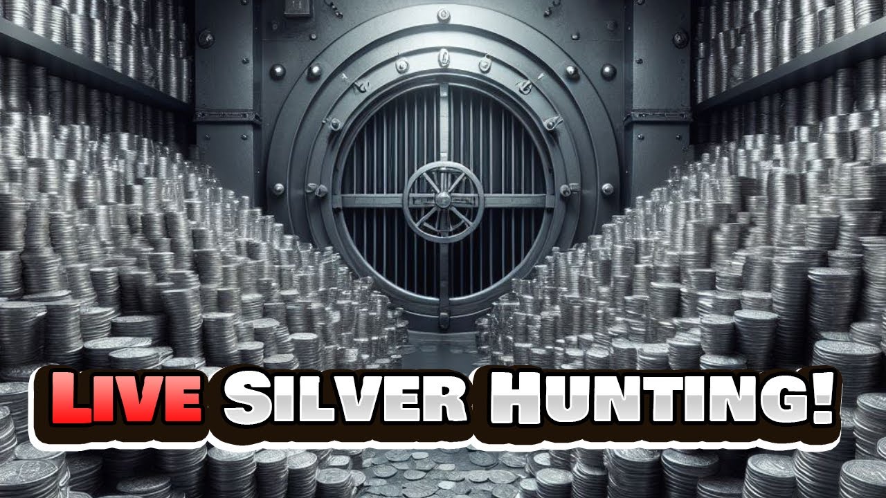 FRIDAY LIVE SILVER HUNT! COIN ROLL HUNTING!