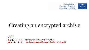 Creating an encrypted archive
