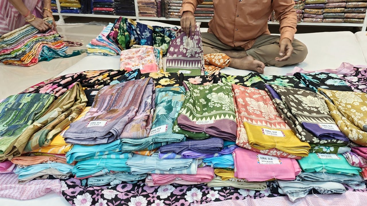 180Rs/-Chickpet Bangalore Wholesale Gifted Sarees/Single Saree Courier AVL/Partywear Sarees/Shopping