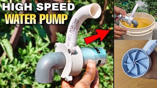 How To Make A High Speed Water Pump With 775 DC Motor and Pvc Pipe | diy water pump