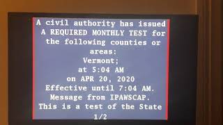 Required Monthly Test on Marijuana Day in Vermont (Real EAS #2)