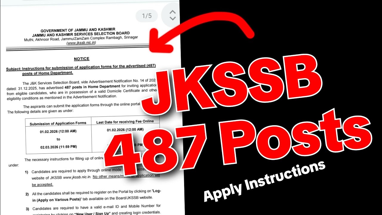 487 Posts JKSSB Released Form Submission Instructions 