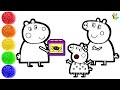 How To Draw Peppa Pig Family Drawing And Friend Coloring Page For Kids Bee Art TV How To Draw Peppa Pig Family Drawing And Friend Coloring Page For Kids Bee Art TV