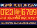 Tipografía España 2026 – Football Font Premium (Solo en Patreon)