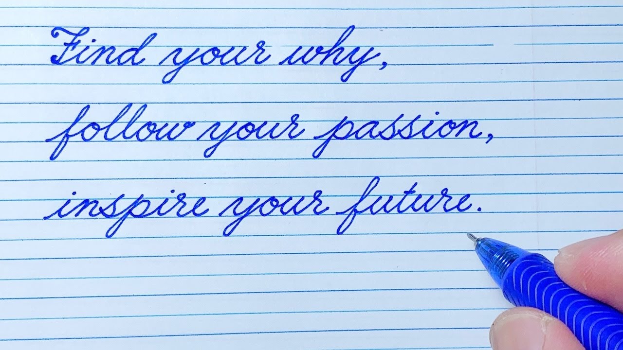 Cursive Youtube Cursive Writing Quote 68 | Cursive Handwriting Practice | Cursive ...