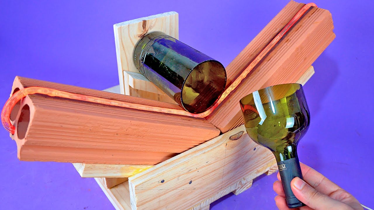 Make an Amazing DIY Glass Bottle Cutter Machine YouTube