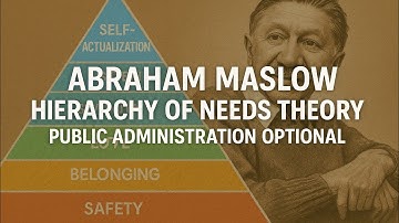 ABRAHAM MASLOW | हिंदी | HIERARCHY OF NEEDS THEORY | PUBLIC ADMINISTRATION OPTIONAL | UPSC | HINDI 