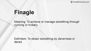 Finagle Meaning