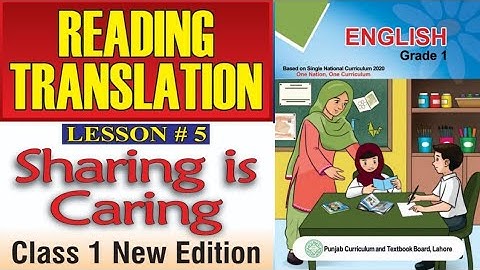English Class 1 | Unit 5 | Sharing is Caring | Let others share