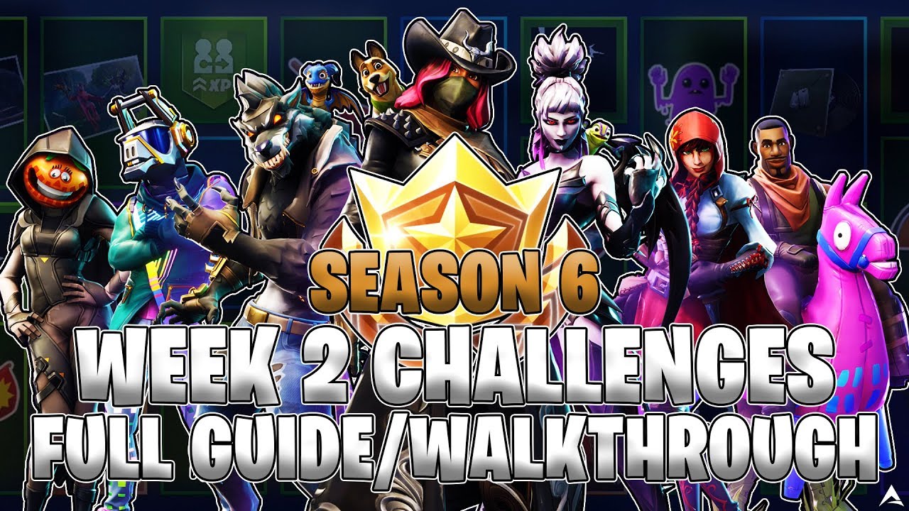 ALL WEEK 2 BATTLE PASS CHALLENGES! (Fortnite Battle Royale Season 6)