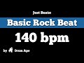 140 Bpm Basic Rock Beat Drum Groove Backing Track 