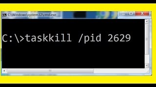 Command Window Taskkill  /pid...