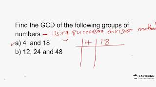 GCD By Listing Method  (Mathematics Form 1 Topic 4 Lesson 1 of 4)