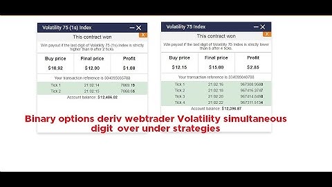 Binary options deriv webtrader Volatility simultaneous digit over under strategies