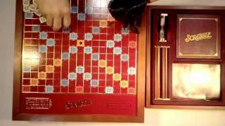 Premier Edition Wood Scrabble Board (like new) SOLD on eBay