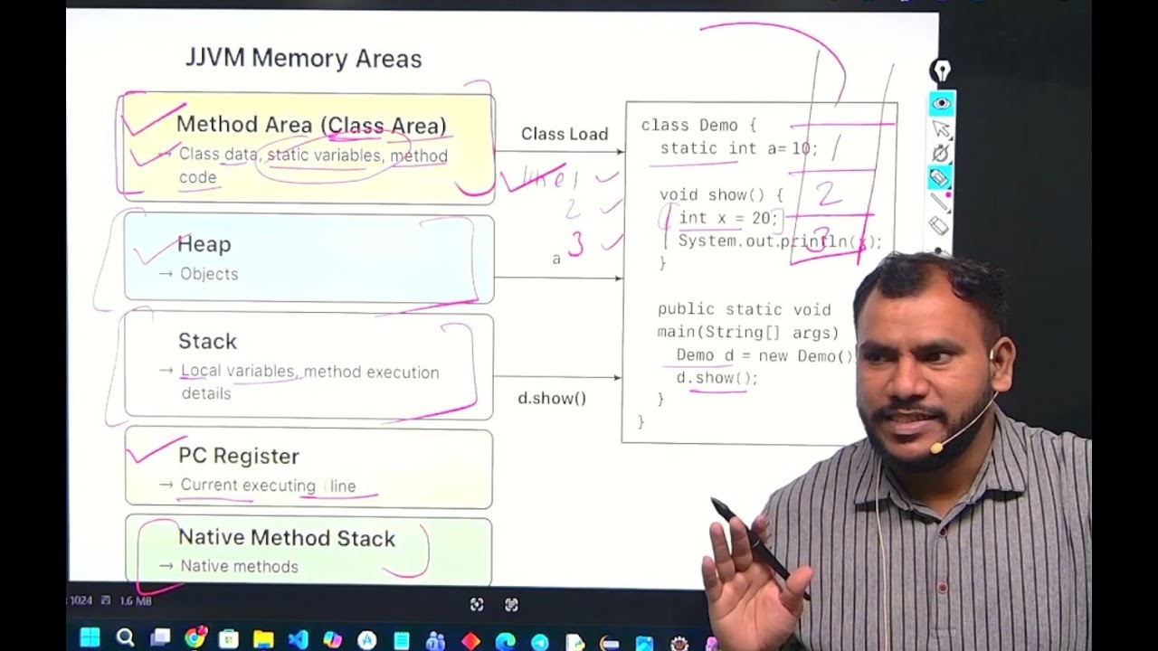Lec.16|Core Java Tutorial | JVM Memory, Static Keyword, Methods & Blocks with Debug |