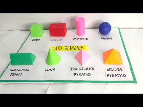 3D shapes model for school project/3D geometrical shapes/3D shapes math project/math tlm 3D shapes