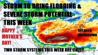 Severe & flooding risk on the increase to start the week! Watching two storm systems. Latest info!