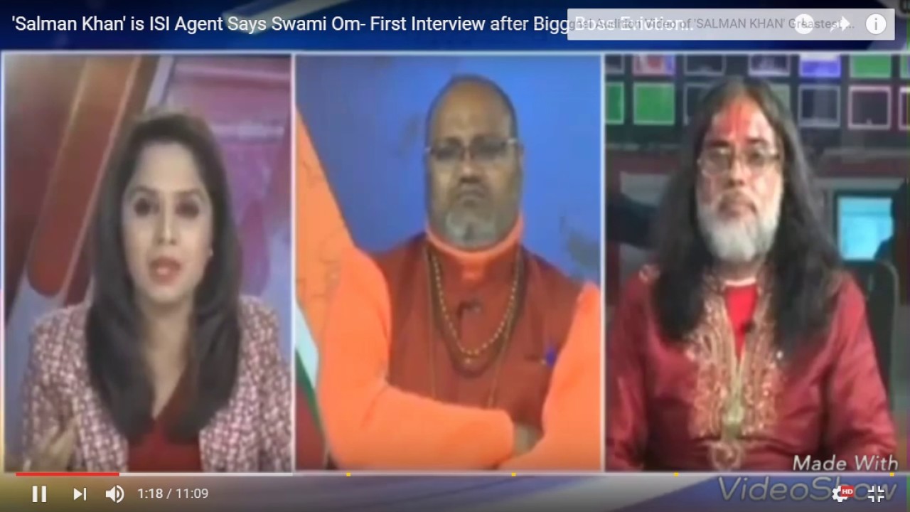 Swami om attacked by 3 ladies on a liveshow......