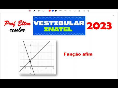 Inatel 2023 - Função afim - De acordo com o gráfico, a abscissa do ponto